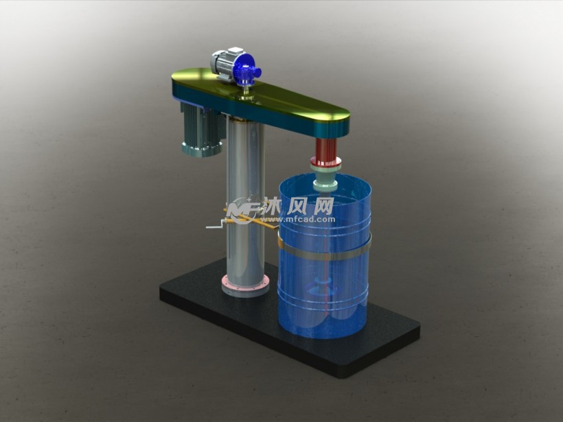 混合搅拌机设计SW模型 - solidworks机械设备