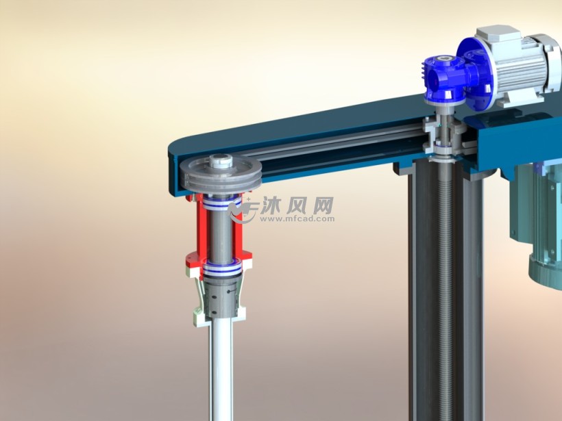 混合搅拌机设计SW模型 - solidworks机械设备