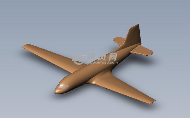 简易飞机三维模型 - solidworks交通工具模型下载