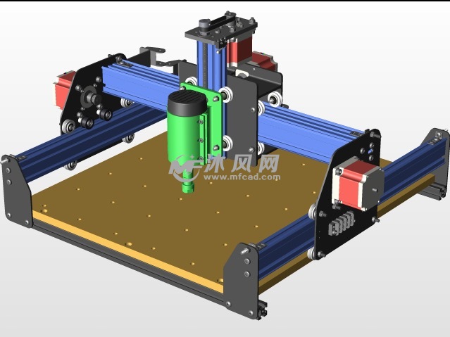 (桌面)CNC雕刻机设计模型 - solidworks机械设