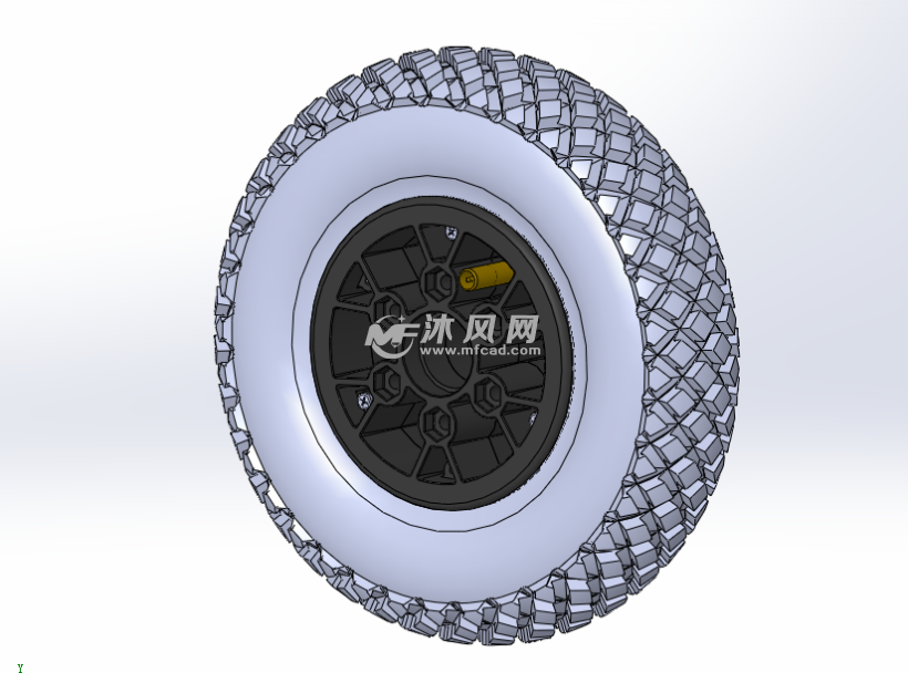 越野摩托车车轮轮胎模型