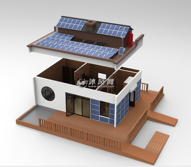 节能房模型 - ProE中性文件类模型下载
