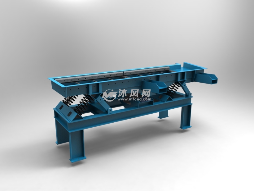 振动筛设计SW模型 - solidworks机械设备模型