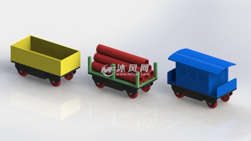 玩具蒸汽火车头设计模型 - solidworks玩具公仔