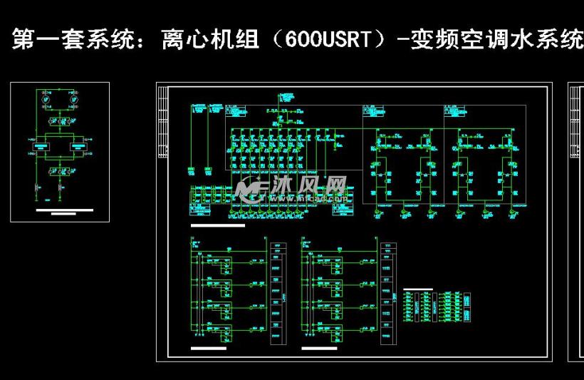 二套中央空调配电系统设计图 - AutoCAD电气原