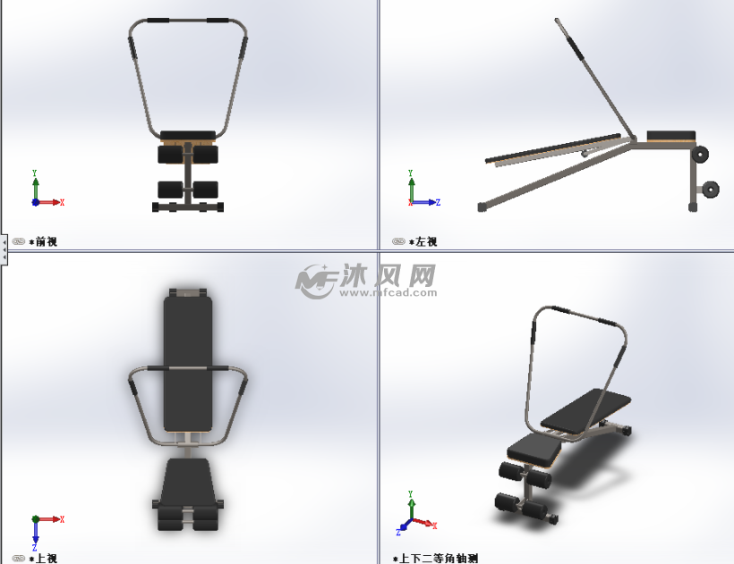 健身器材带参设计模型