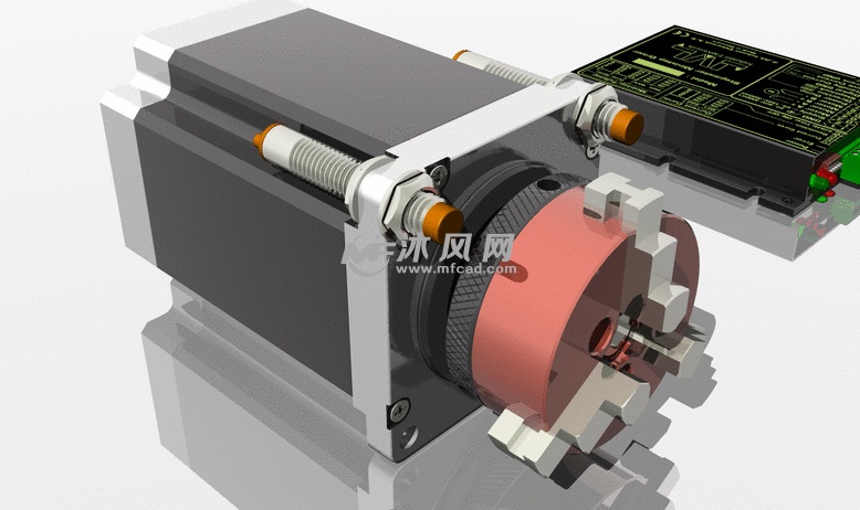 直驱数控旋转马达设计模型 - proe机械设备模型