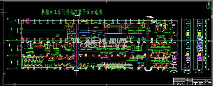 机加工车间平面布置图 - 其他autocad机械图纸