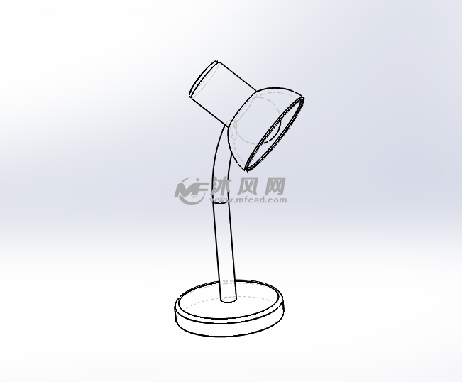 简易创意台灯sw模型