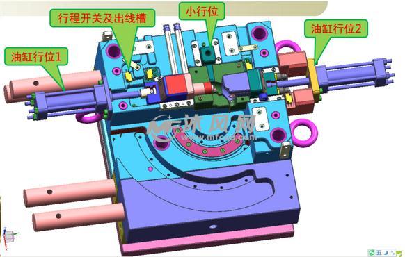 精细弯管抽芯模具 - 工业用品模具图纸下载