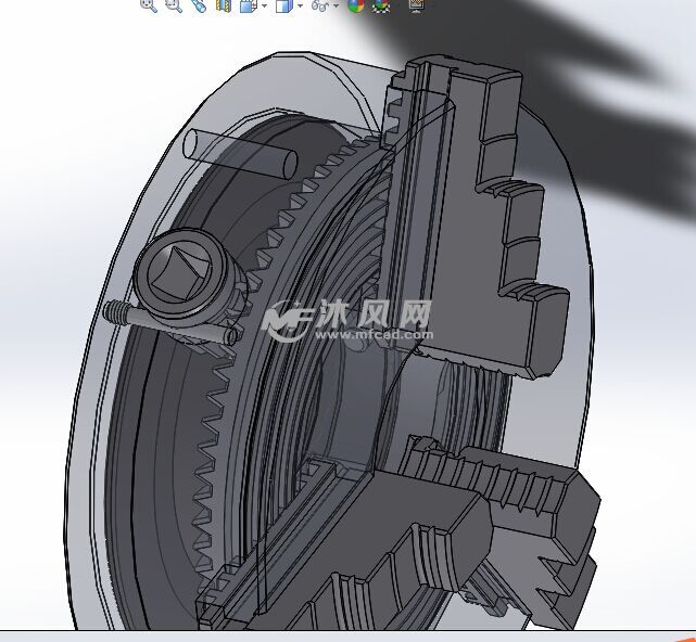 车床卡盘SolidWorks模型 - solidworks机械设备