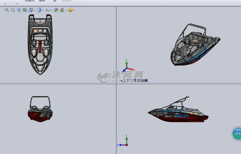 快艇设计模型sw