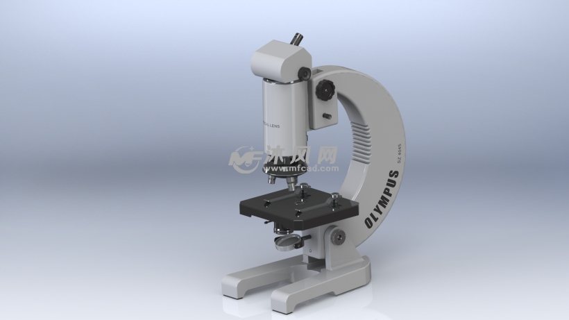 实验室里的显微镜装配模型
