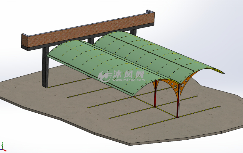 小型停车场设计模型