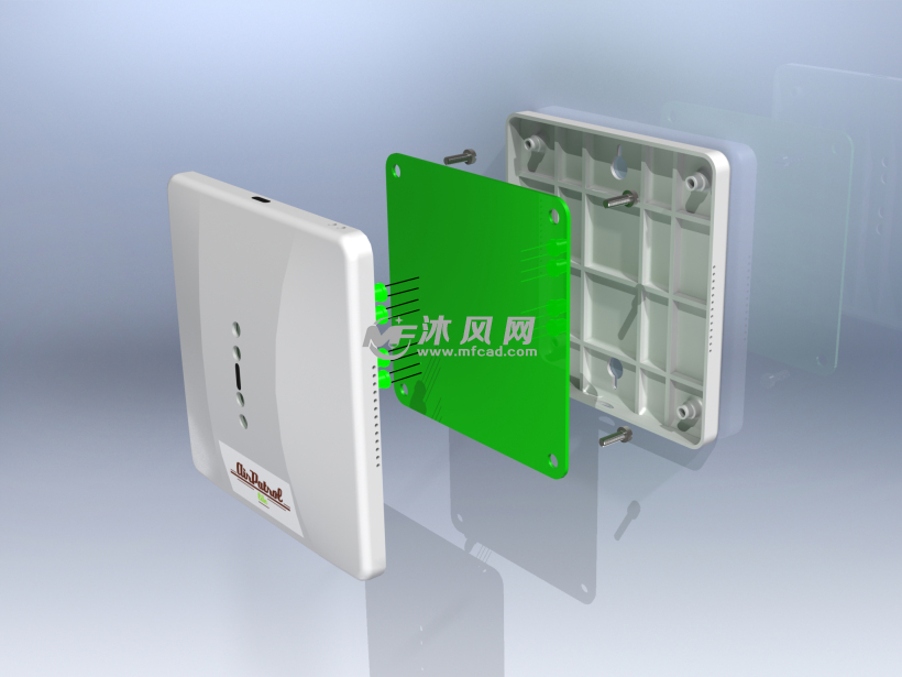 墙面安装的路由器设计模型 - solidworks生活用