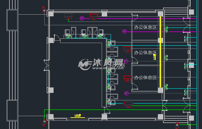 大楼综合布线图 - 公共建筑电气CAD