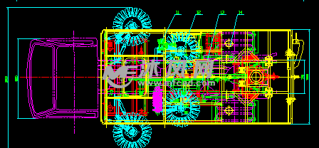 扫地车CAD总图 - autocad交通工具模型