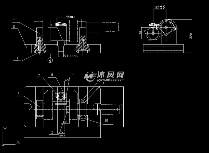 单拐曲轴机械加工工艺 工艺工装夹具设计方案 沐风图纸