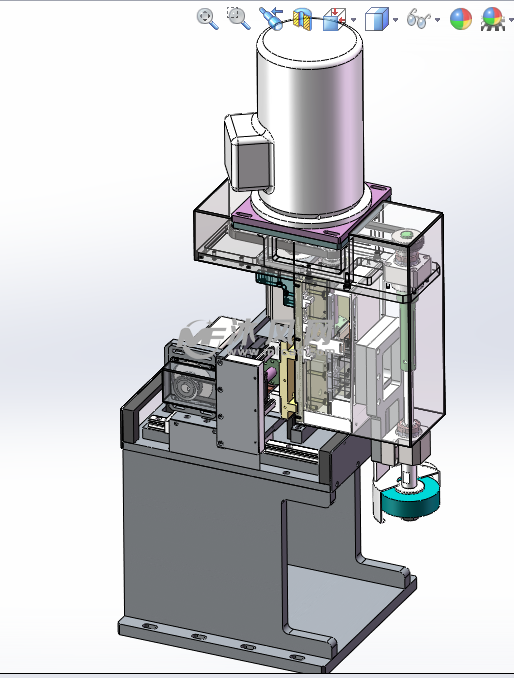 立式四轴抛光打磨研磨设备-原创带整套工程图