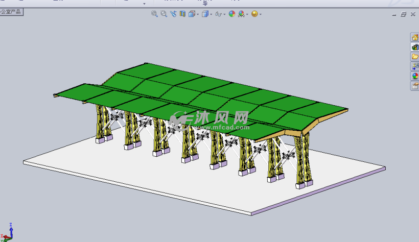 户外雨棚设计模型 - solidworks生活用品类模型