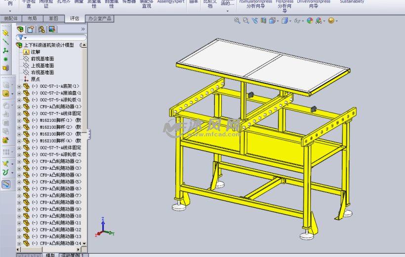 solidworks画货架教程,solidworks画方管框架 上下料滚道机架设计模型 - solidworks机械设备模型