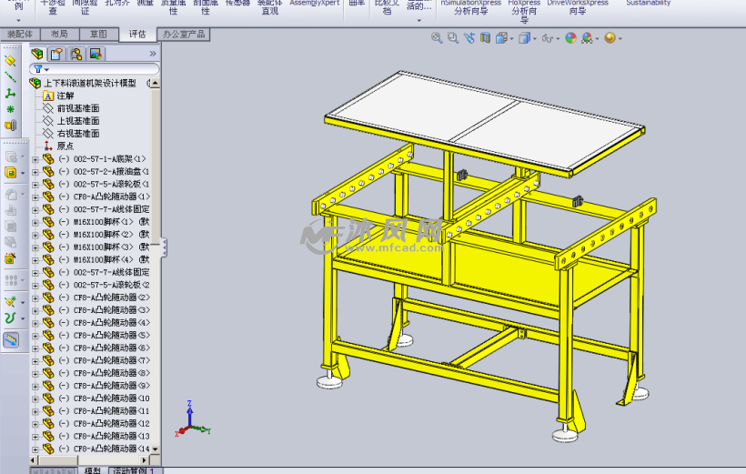 上下料滚道机架设计模型 - solidworks机械设备模型