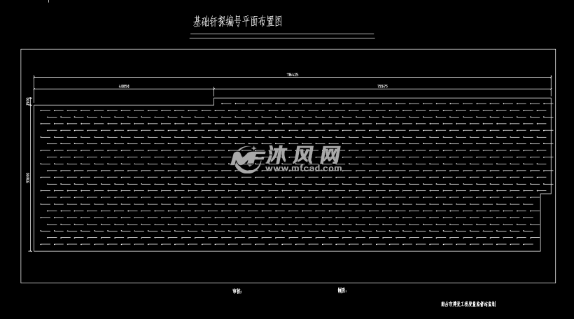 基础钎探编号平面布置图