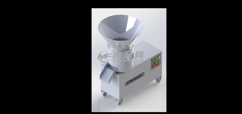 模型图纸机v模型颗粒-solidworks机械设备饲料凹槽的模型带图片
