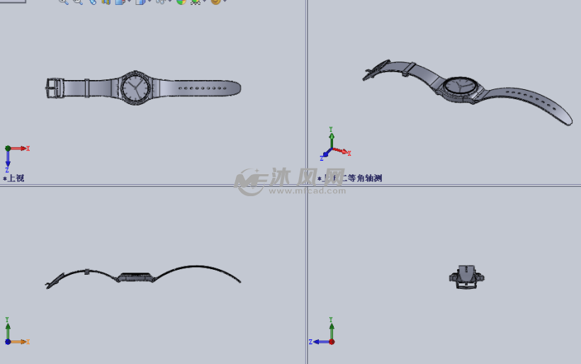 我的手表设计模型 - solidworks生活用品类模型