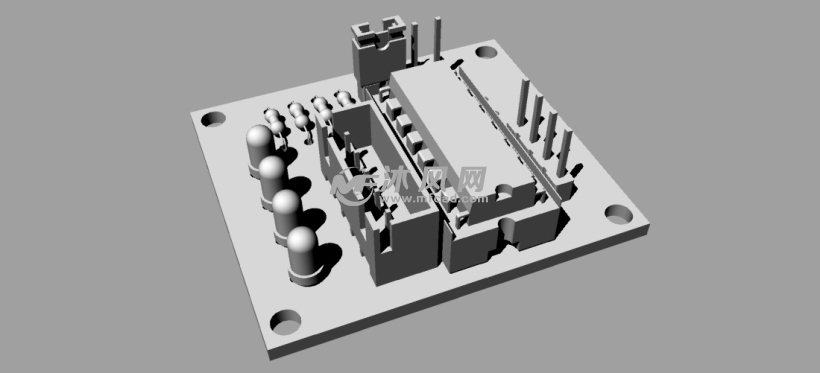 ULN2003步进驱动器电路板设计模型 - solidwo