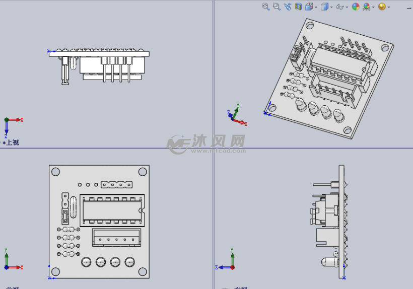 ULN2003步进驱动器电路板设计模型 - solidwo