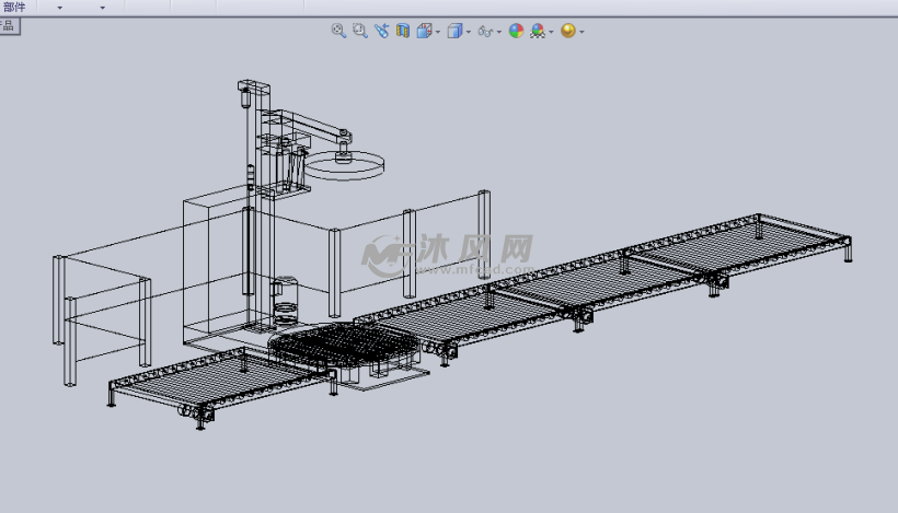 转运小输送线设计模型 - solidworks机械设备模