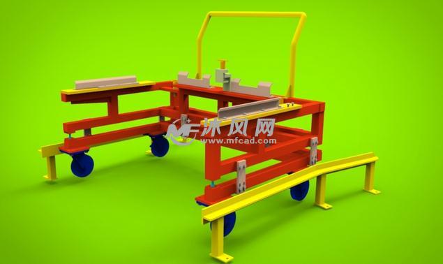 焊接工装小车设计 - solidworks机械设备模型下