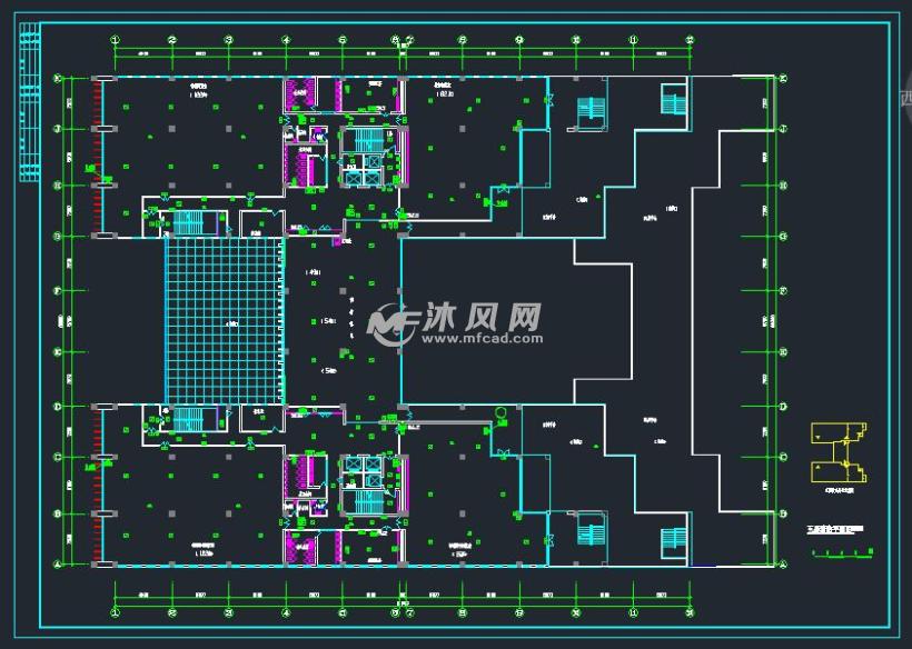 六层大学图书馆消防设计施工图