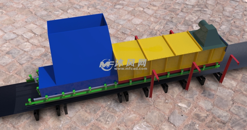 100吨裁缝设计图纸机传输皮带-solidworks大全煤矿模型魔兽机械图片