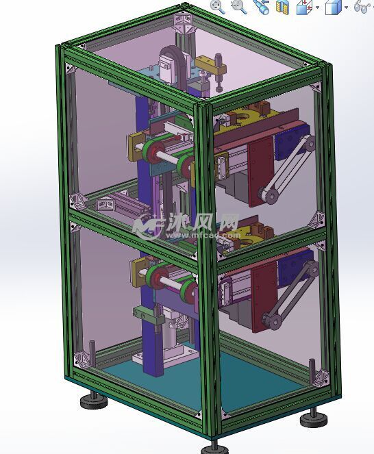 输送带同步传送载具双层结构设计