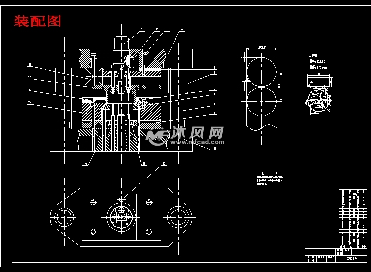 cm116-杯形件落料,拉深,冲孔,复合模设计【优秀含8张cad图纸 冷冲压