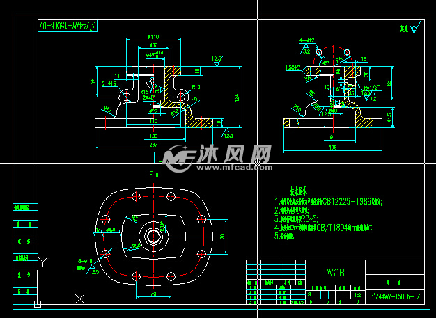 3寸撑开式双闸板平板闸阀 - AutoCAD泵阀类图