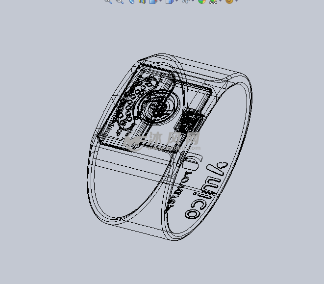 麦步品牌的微信计步器设计模型 - solidworks生