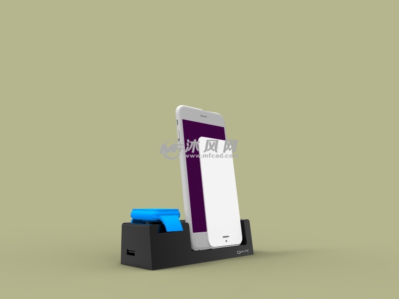手机(手表)无线充电站样式1模型 - solidworks生