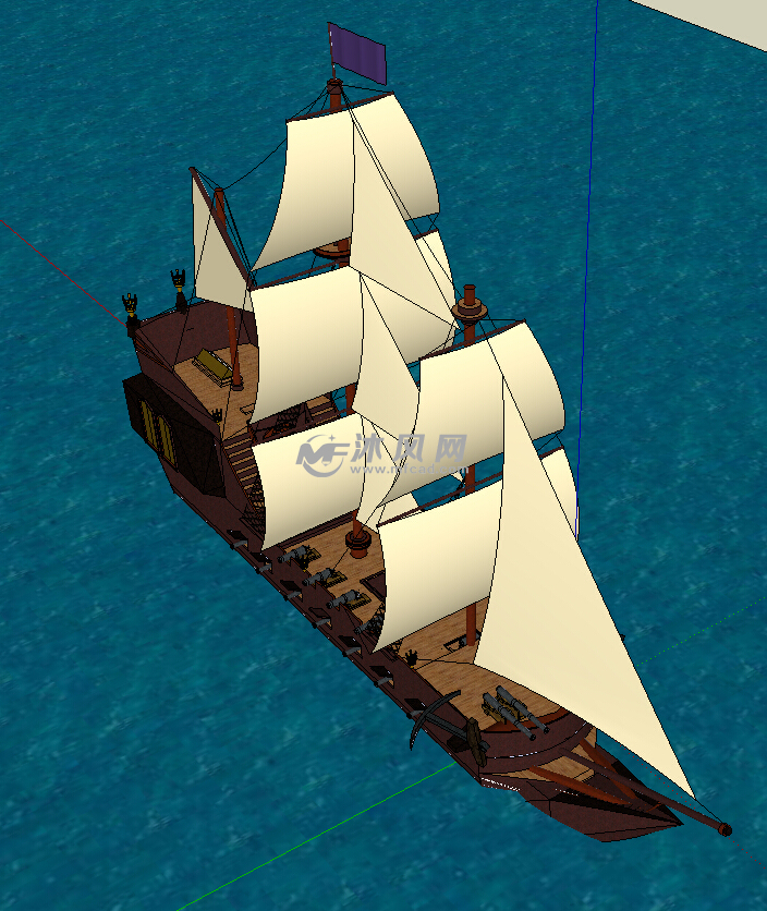 海盗船模型图纸
