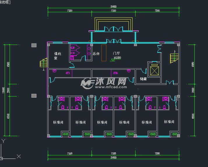 标准一层商业酒店平面施工设计图 - cad其它商