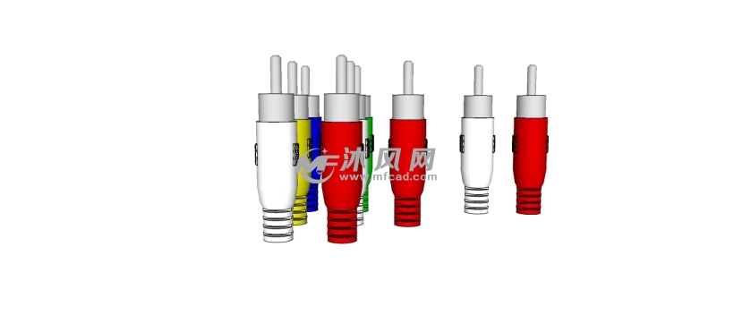 电视高清线AV插头SU模型 - sketchup工业游戏