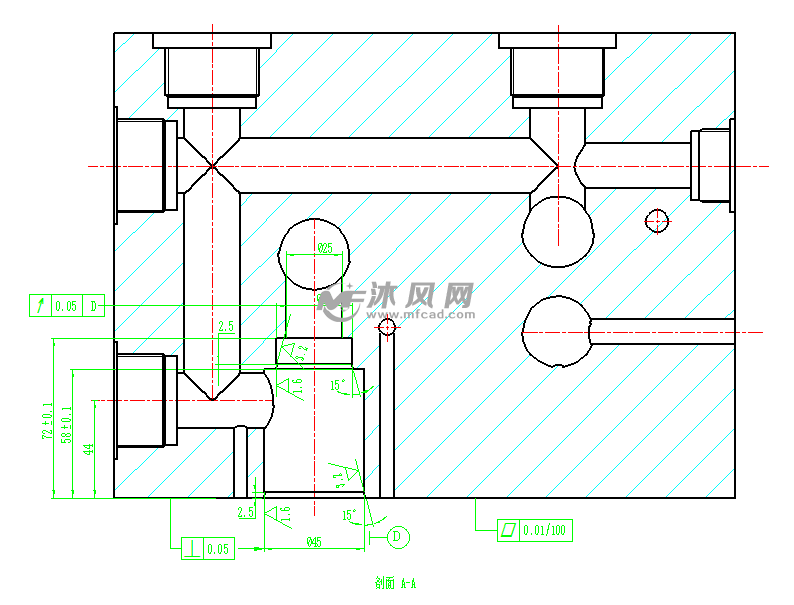 液压阀块设计图纸