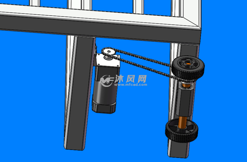 工厂电动开关门机构结构设计 - solidworks机械