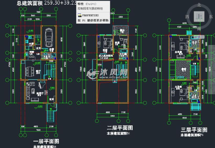 德式别墅联排别墅三层别墅设计图7x17