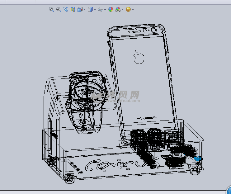 挑战设计模型之手机充电站模型 - solidworks机