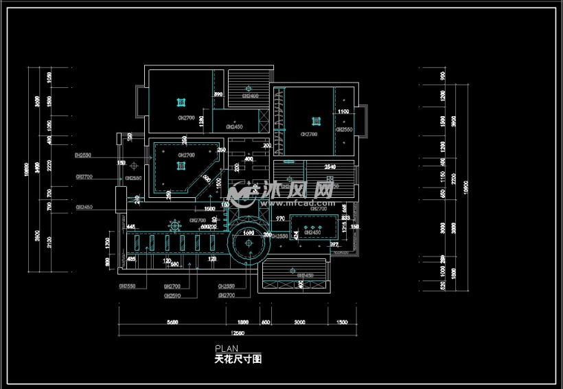 天花尺寸图