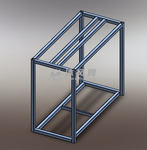 方钢管支架 - solidworks底座支架类模型下载