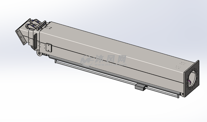 四级伸缩臂,起重机伸缩臂 - solidworks机械设备模型